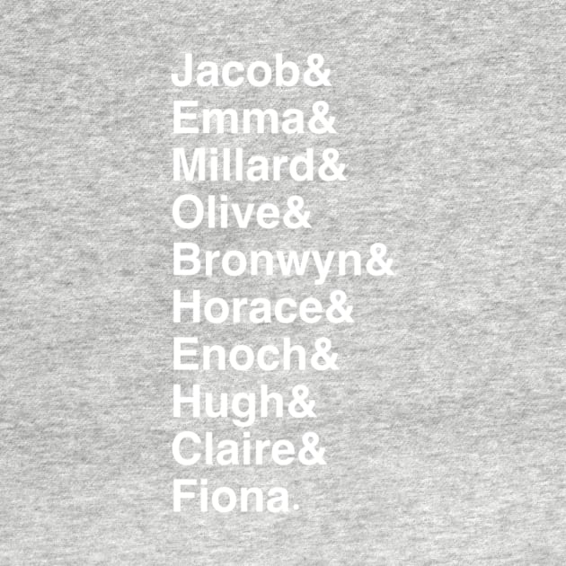 Miss Peregrines Home For Peculiar Children Names by PixelPixie1300